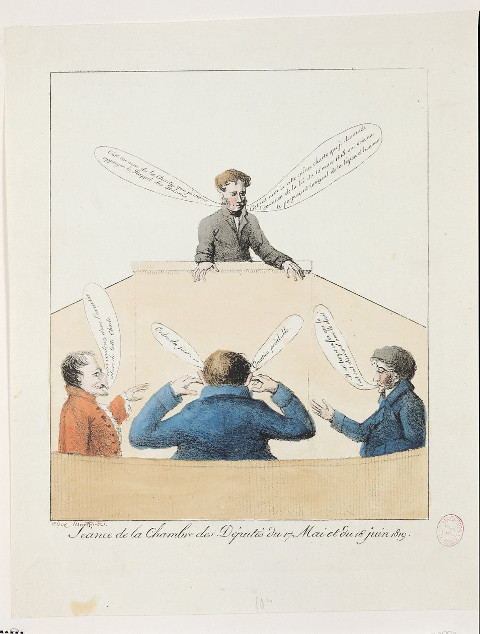 Edustajakamarin kokous 17. toukokuuta - 18. kesäkuuta 1819 tekijältä French School