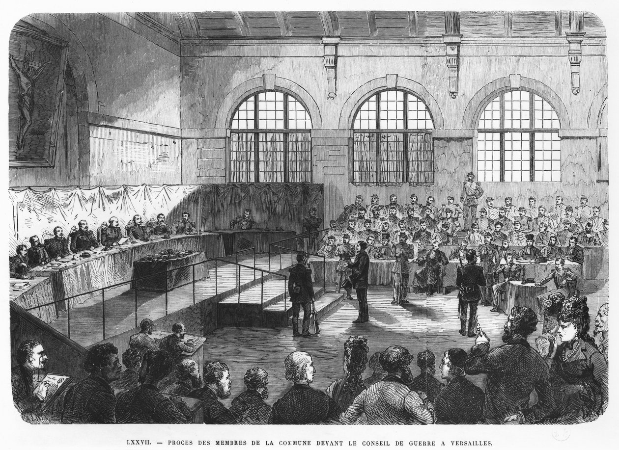 Kommuunin jäseniä sotaoikeudessa Versailles