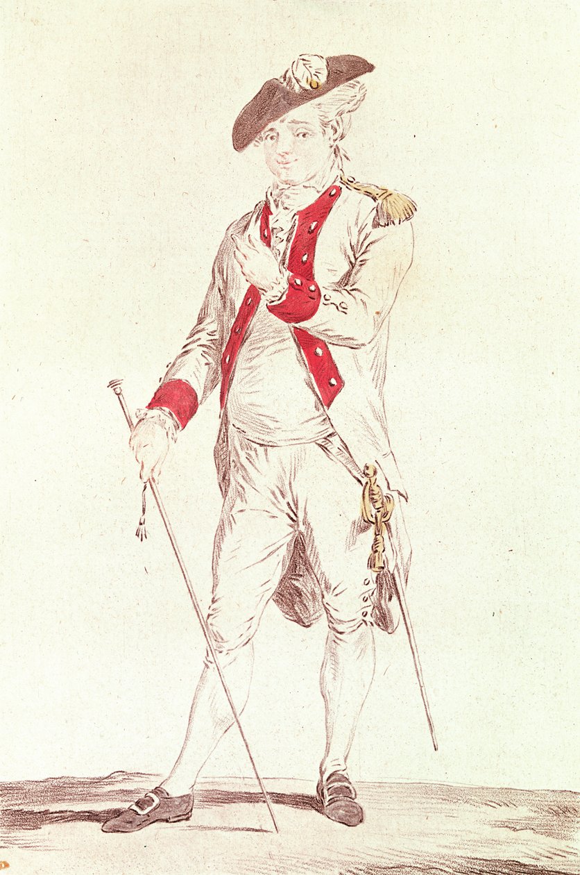 Monsieur Dugazon Chevalier de Forbignacin roolissa Curieux de Compiègnessa tekijältä French School