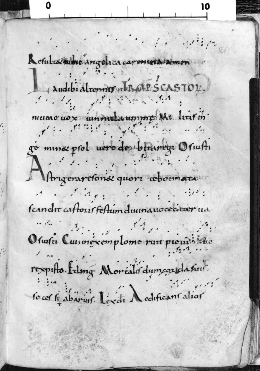 Ms. 17 fol. 289 Introit St. Castorin juhlaan, Troparium Aptense tekijältä French School