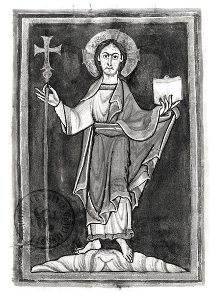 Ms 2657 fol.2v Kristus, siunauksesta tekijältä French School