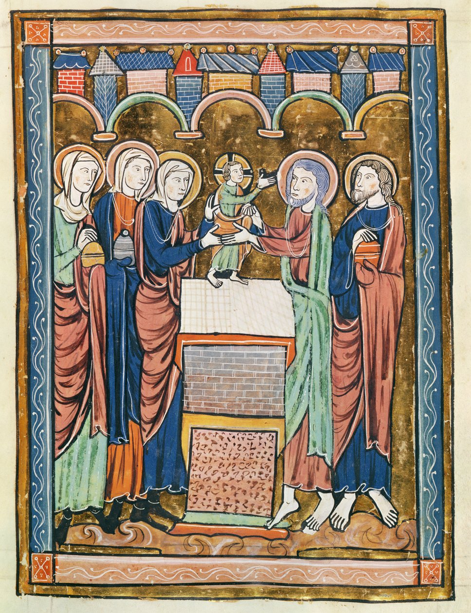 Ms 3016 fol.10 The Ympärileikkaus, teoksesta "Psautier a l