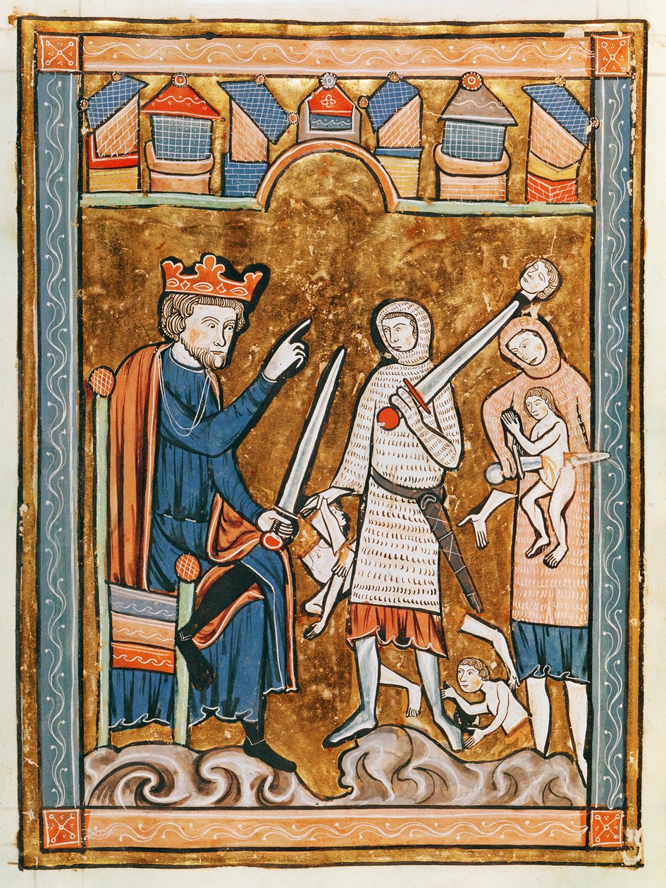 Ms 3016 fol.11v The Massacre of the Innocents, Psautier a lUsage de Paris tekijältä French School