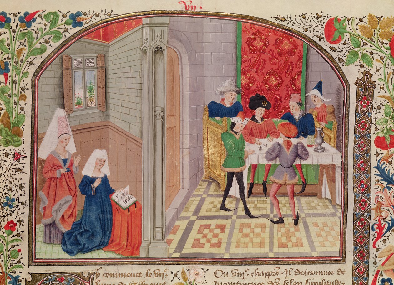 Ms 927 Fol.107 Temperance and Intemperance, Aristoteleen (384-322 eKr.) teoksesta Ethics, Politics and Economics tekijältä French School