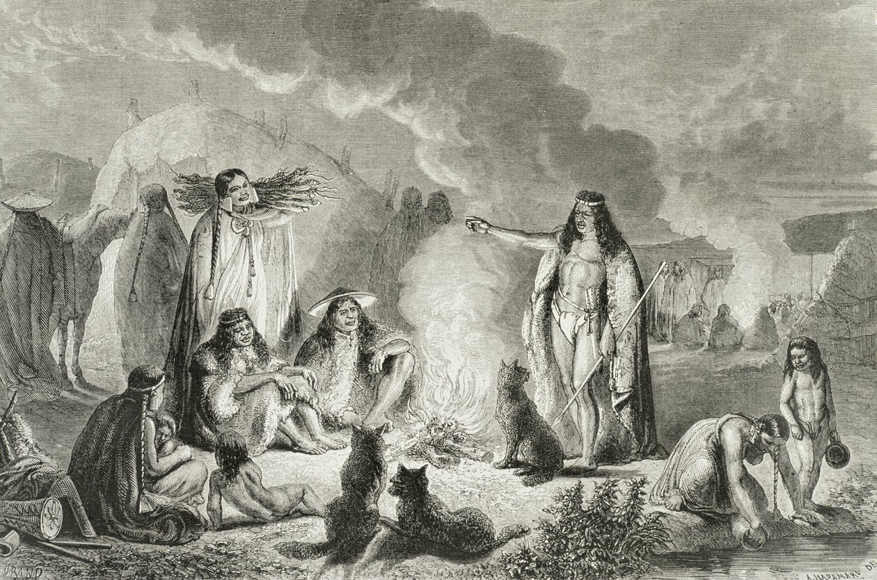 Patagonialaiset 1850-luvulla, Pariisissa 1860-luvulla julkaistusta Le Tour du Mondesta tekijältä French School