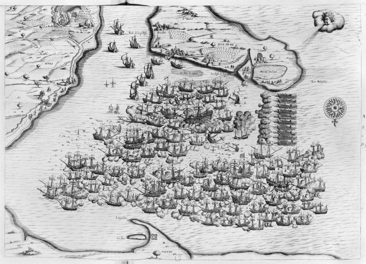 Saint-Martin-de-Ren meritaistelu 27. lokakuuta 1622, Ile de Re tekijältä French School