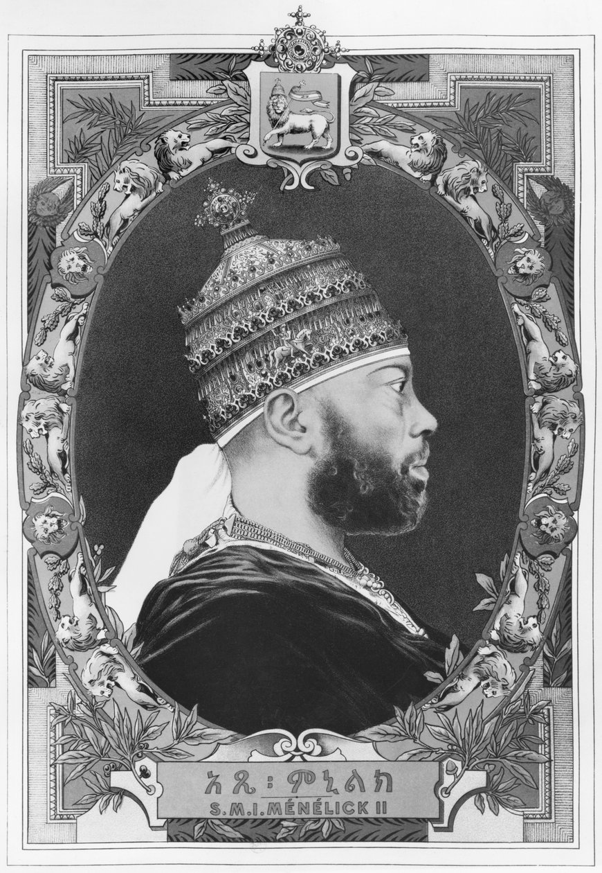 Etiopian Negus, Menelik II (1844-1913) tekijältä French School