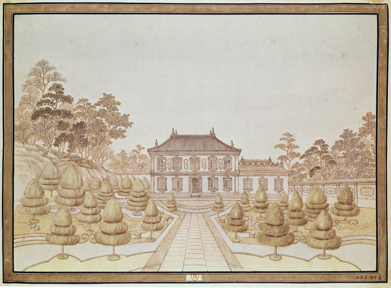Yksi 36 keisarin palatsista Yuen Ming Yuenissa, jonka Benoit rakensi vuonna 1750 tekijältä French School