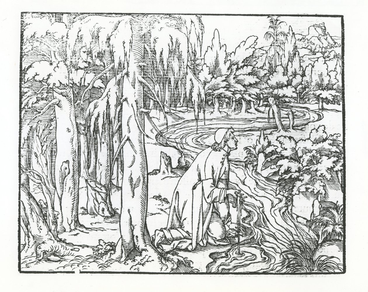 Sivu 1546:n Francesco Colonnan kirjasta Speech of the Dream of Poliphile tekijältä French School