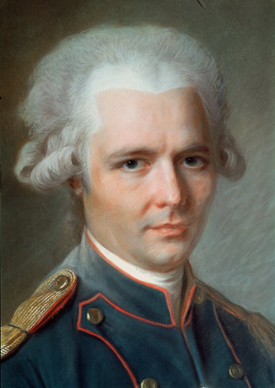Pierre Choderlos de Laclos (1741-1803) (pastelli paperille) tekijältä French School