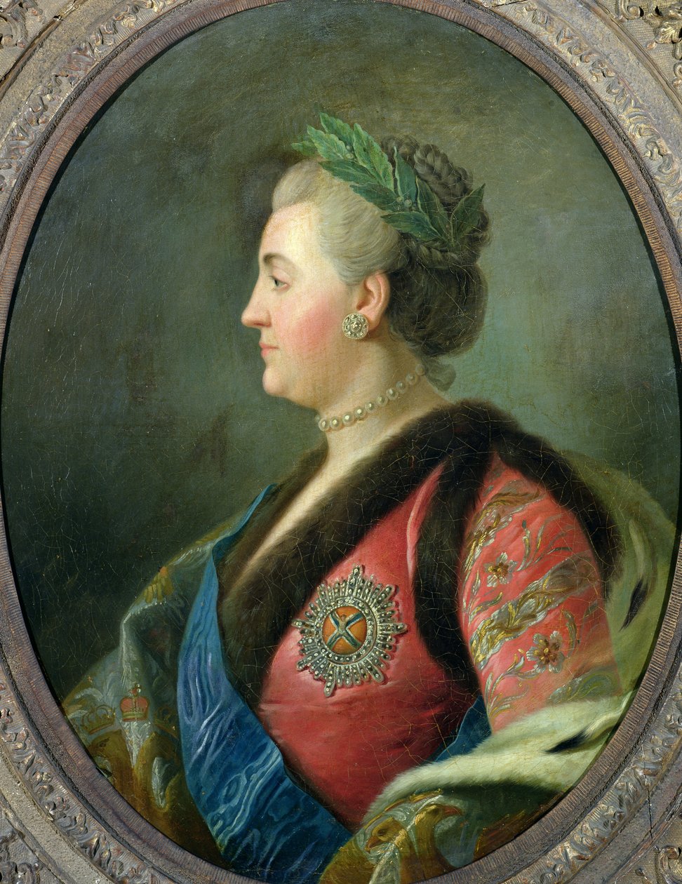 Venäjän Katariina II:n (1729-1796) muotokuva tekijältä French School