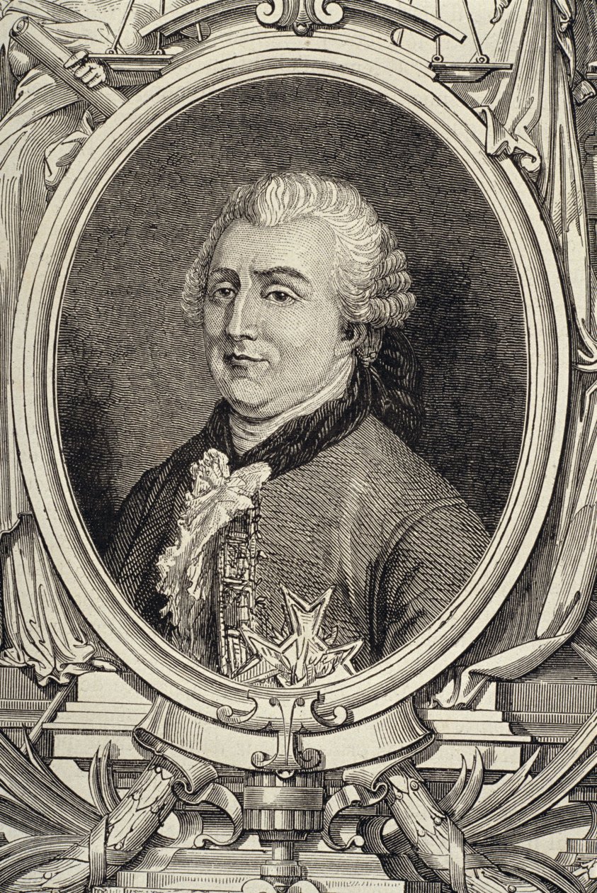 Vergennesin kreivin (1719-87) Charles Gravierin muotokuva tekijältä French School