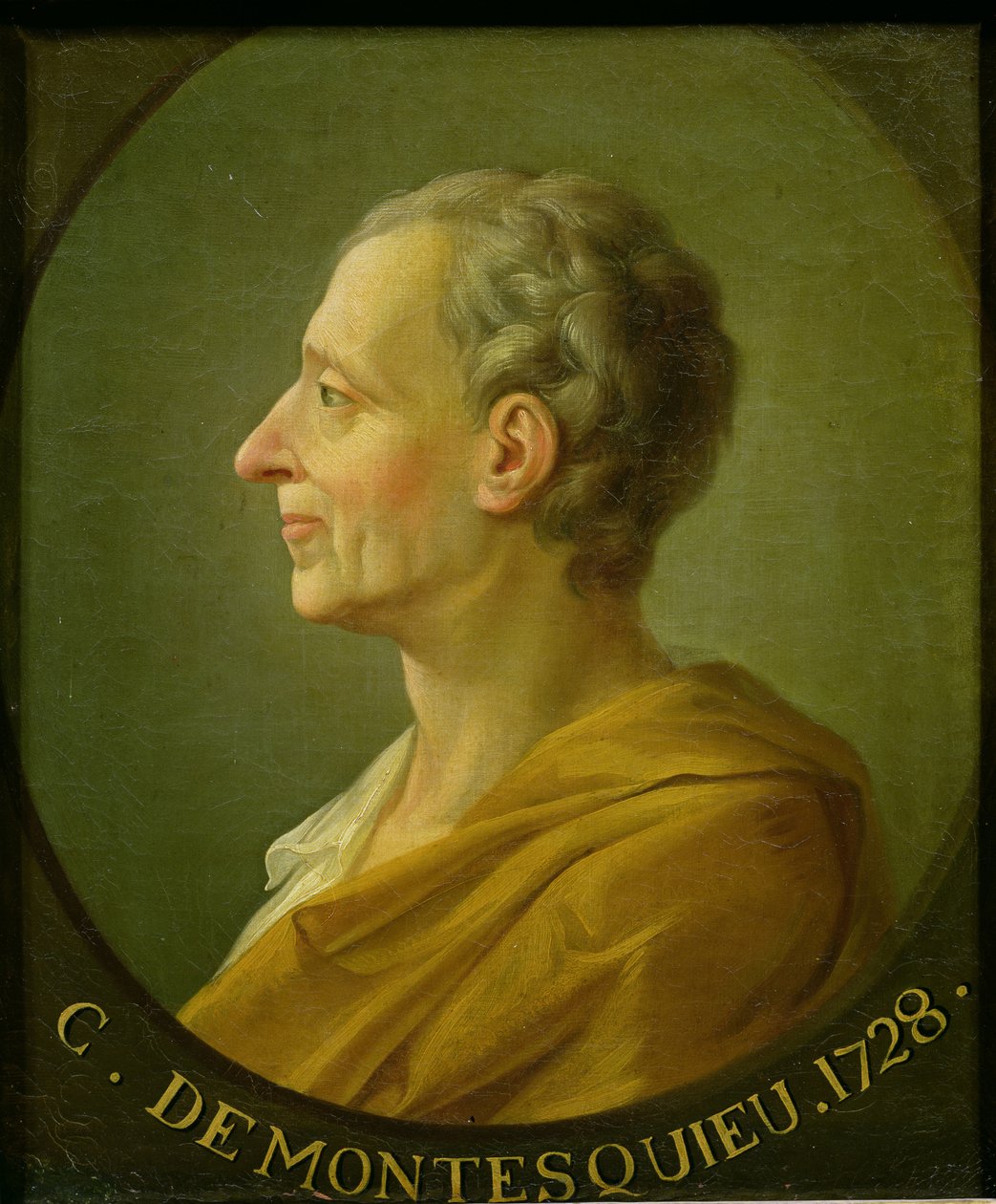 Charles de Montesquieun (1689-1755), ranskalaisen filosofin ja juristin muotokuva, 1728 tekijältä French School