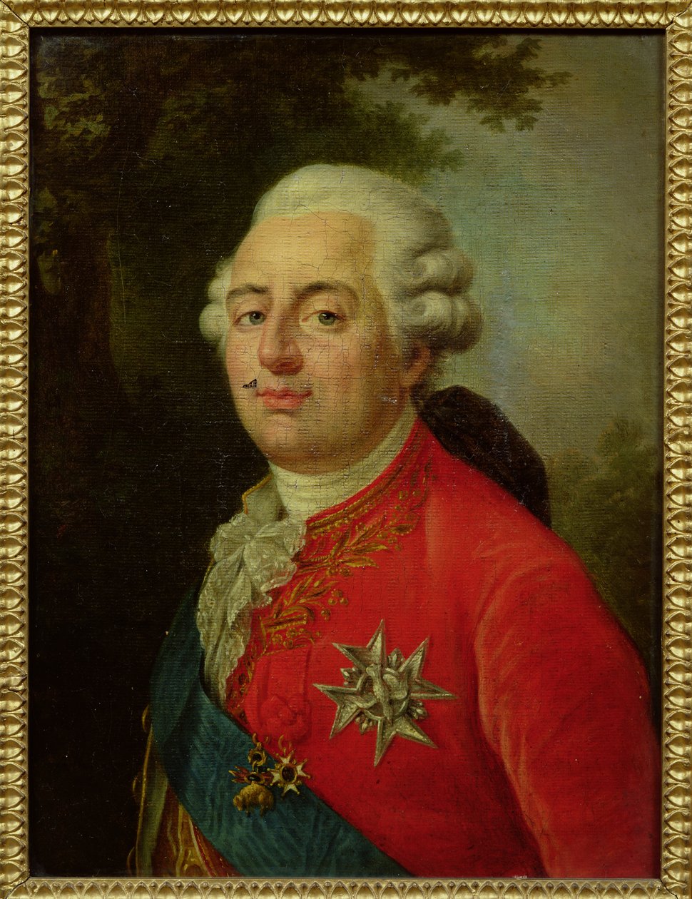 Ranskan kuninkaan Ludvig XVI:n (1754-93) muotokuva tekijältä French School