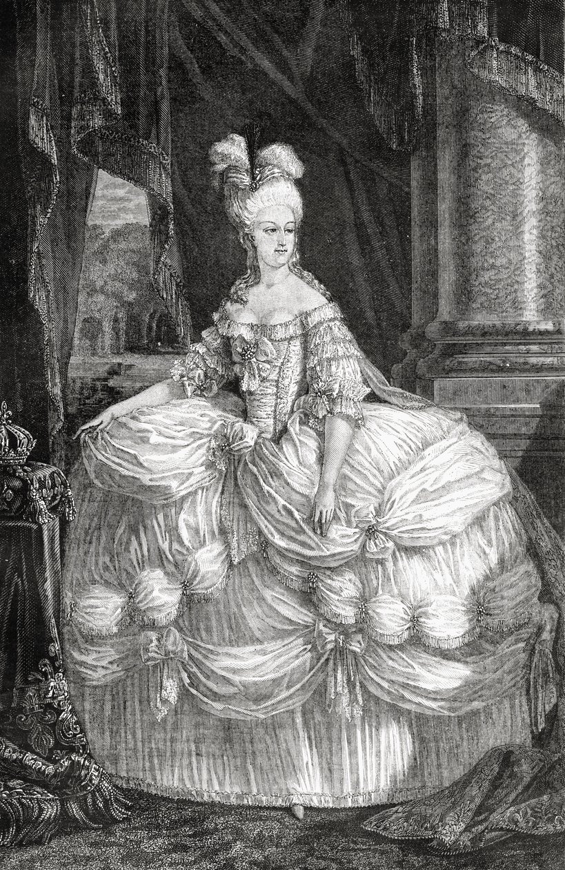 Marie Antoinetten muotokuva (1755-93) tekijältä French School