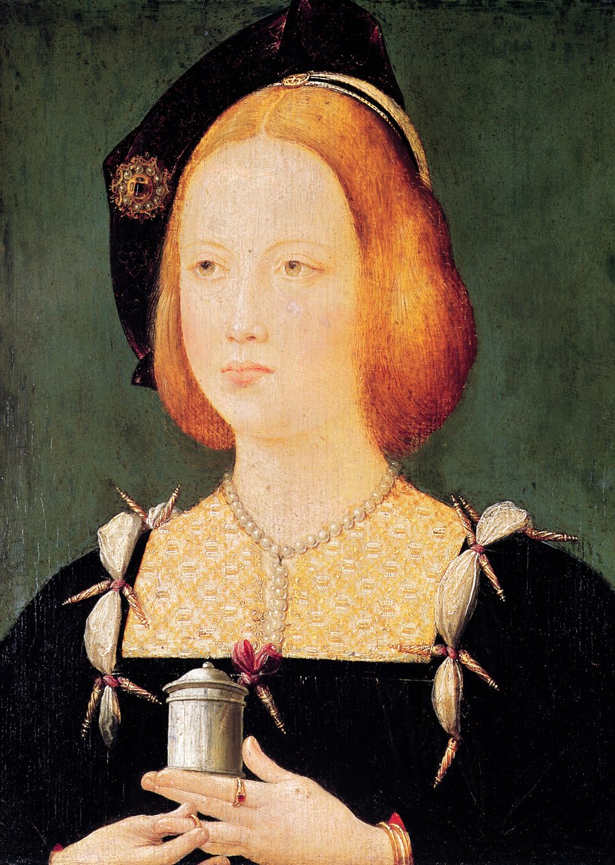 Ludvig XII:n (1494-1533) vaimon Marian (1496-1533) muotokuva n. 1514 tekijältä French School
