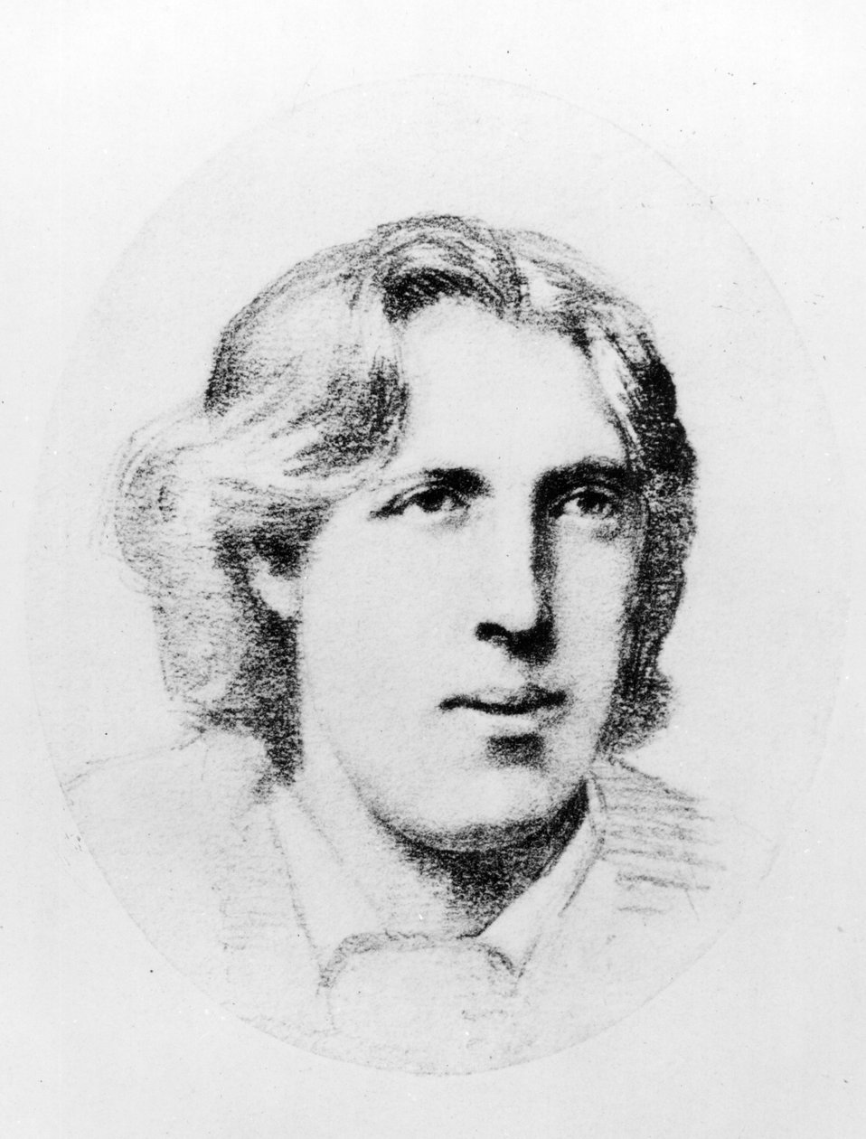 Oscar Wilden muotokuva (hiili) tekijältä French School