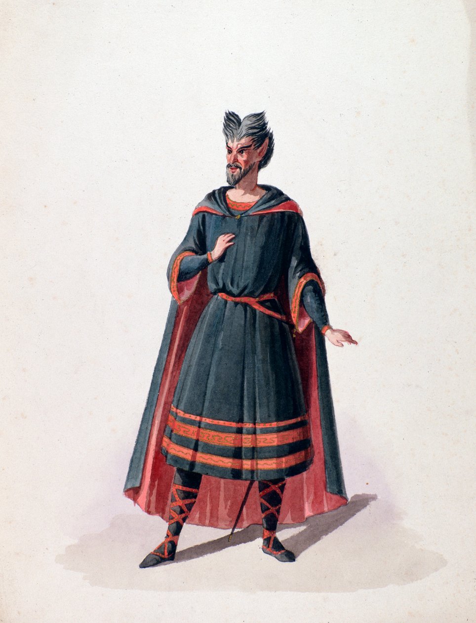 Muotokuva Robertista, Giacomo Meyerbeerin (1791-1864) Robert le diable -oopperan hahmosta. 1800-luvulla. tekijältä French School