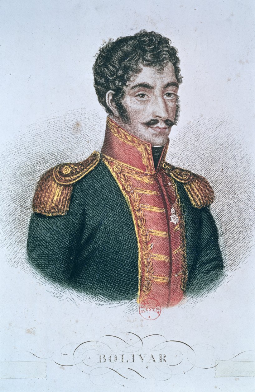 Simon Bolivarin (1783-1830) muotokuva tekijältä French School