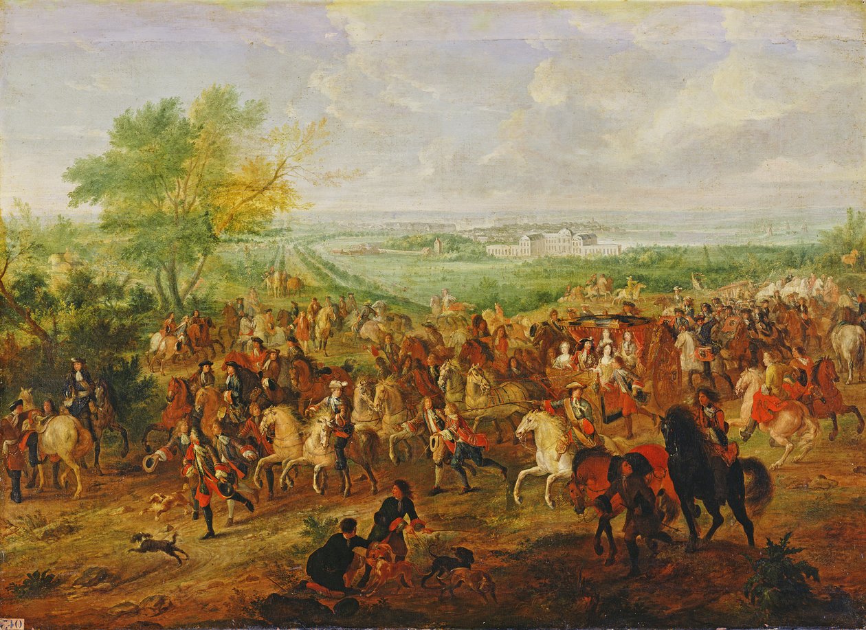 Ludvig XIV:n rantakatu (1638-1715) ennen Clagnyn palatsia, n. 1680 tekijältä French School