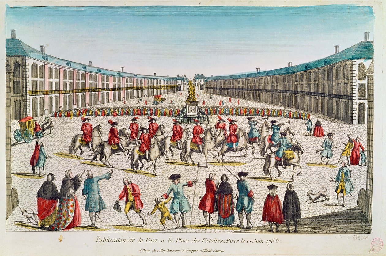 Rauhan julkaisu, Place des Victoires, kesäkuu 1763 tekijältä French School