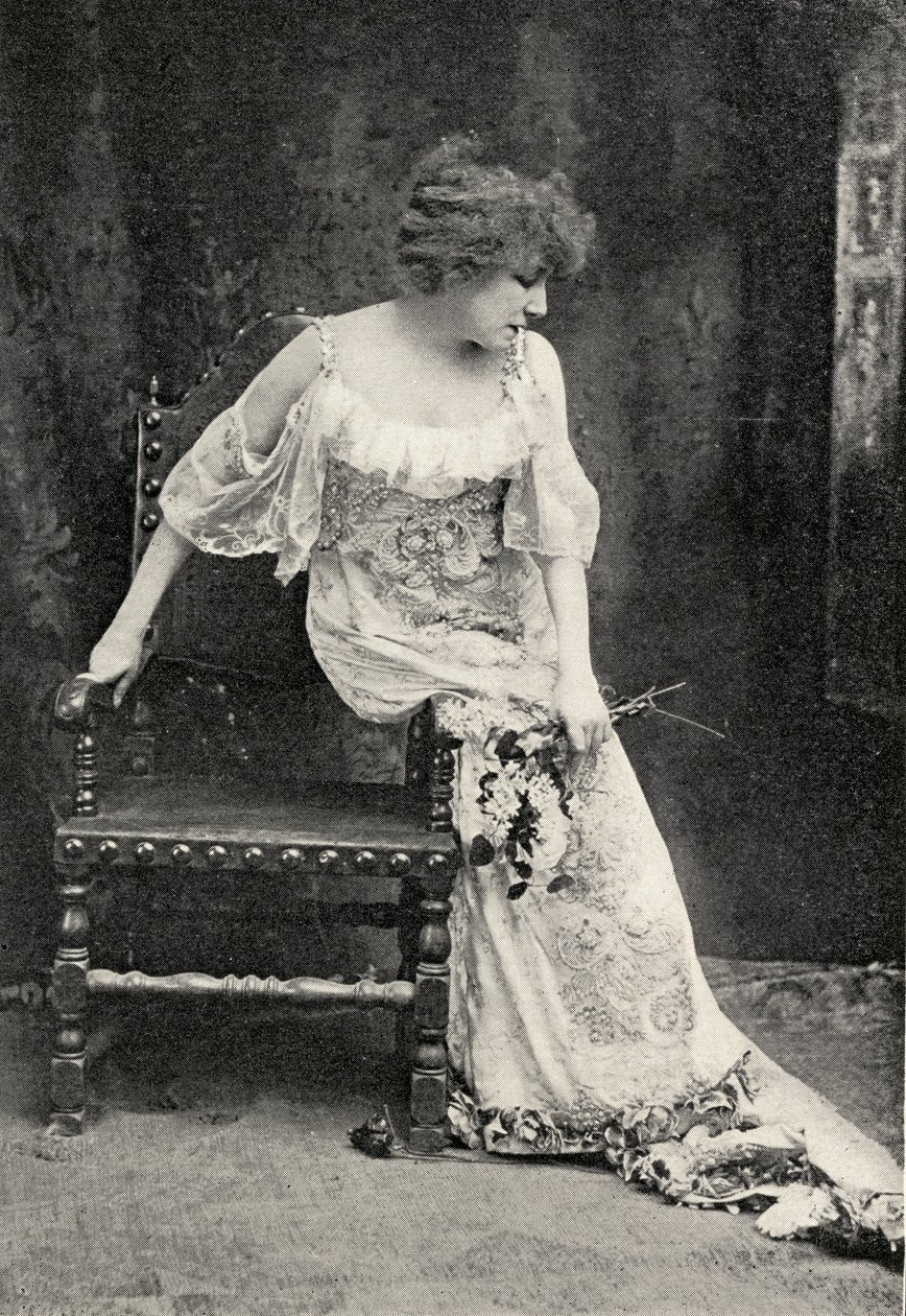 Sarah Bernhardt (1844-1923) elokuvassa "Camille". tekijältä French School