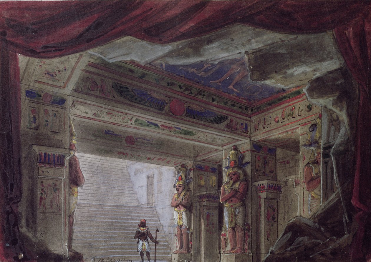 Lavastus Wolfgang Amadeus Mozartin (1756-91) "Taikahuilulle" tekijältä French School