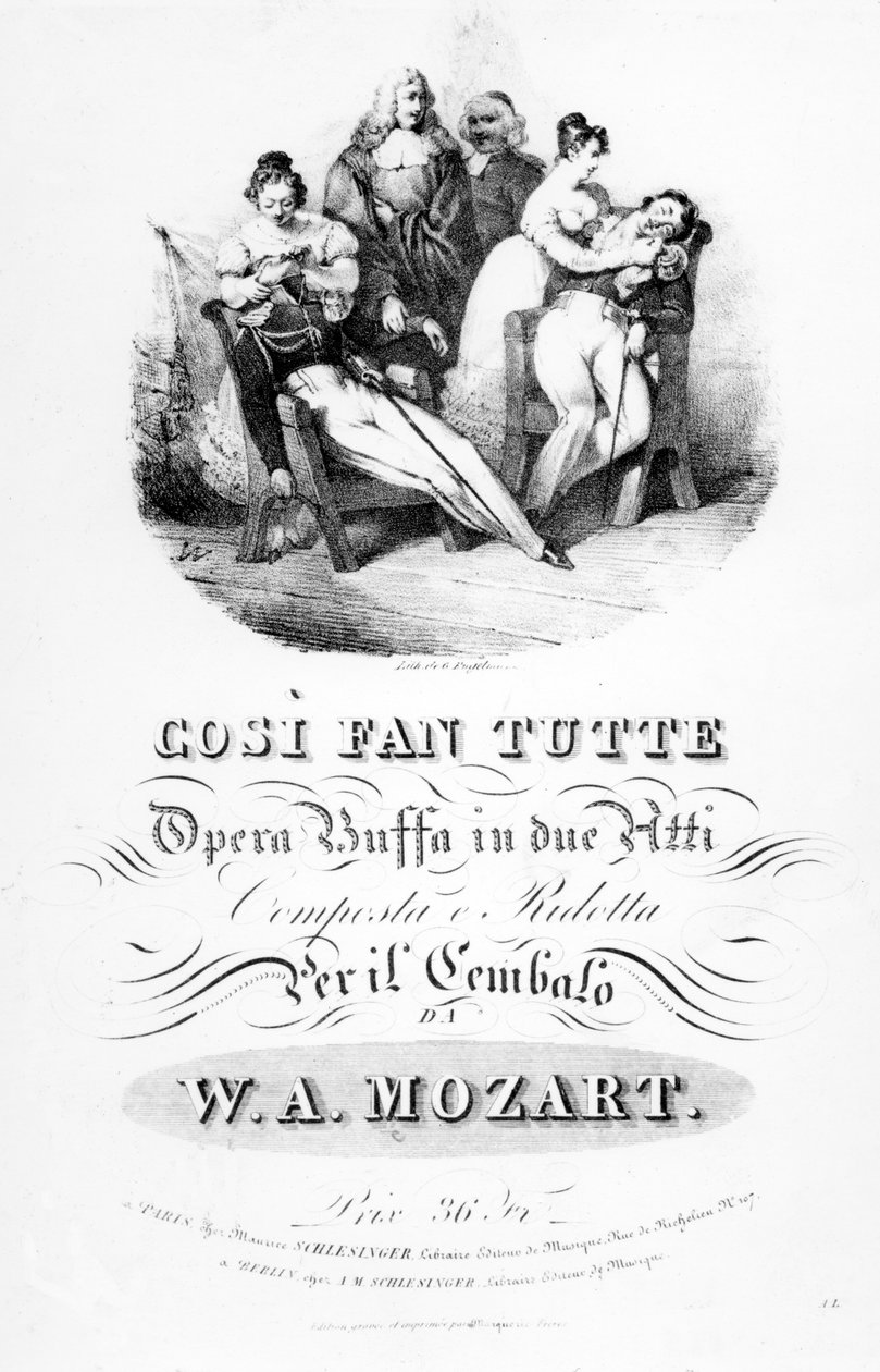 Nuotit Mozartin kappaleeseen Cosi Fan Tutte tekijältä French School