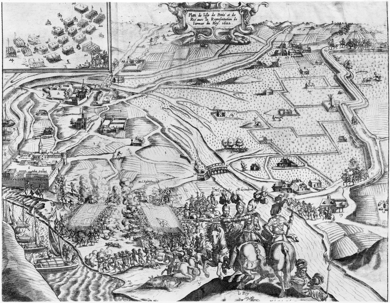 Ile de Re:n piiritys kuninkaallisen armeijan edustamana, 1622 tekijältä French School