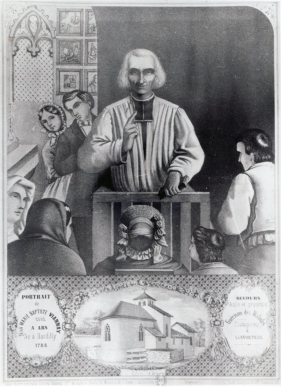 St. Jean-Marie Vianney (1786-1859) saarnaa, 1800-luku tekijältä French School
