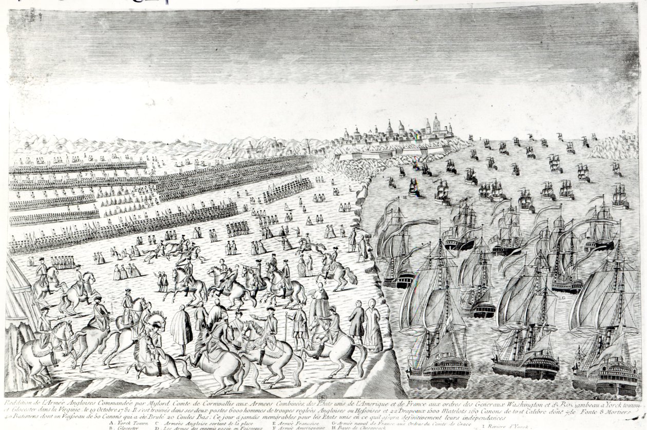 Antautuminen Yorktownissa, 1781 tekijältä French School