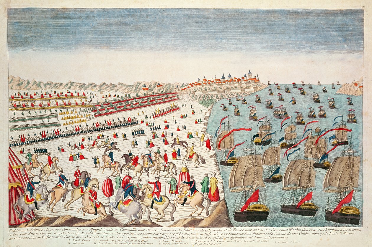 Yorktownin taistelu 19. lokakuuta 1781 tekijältä French School