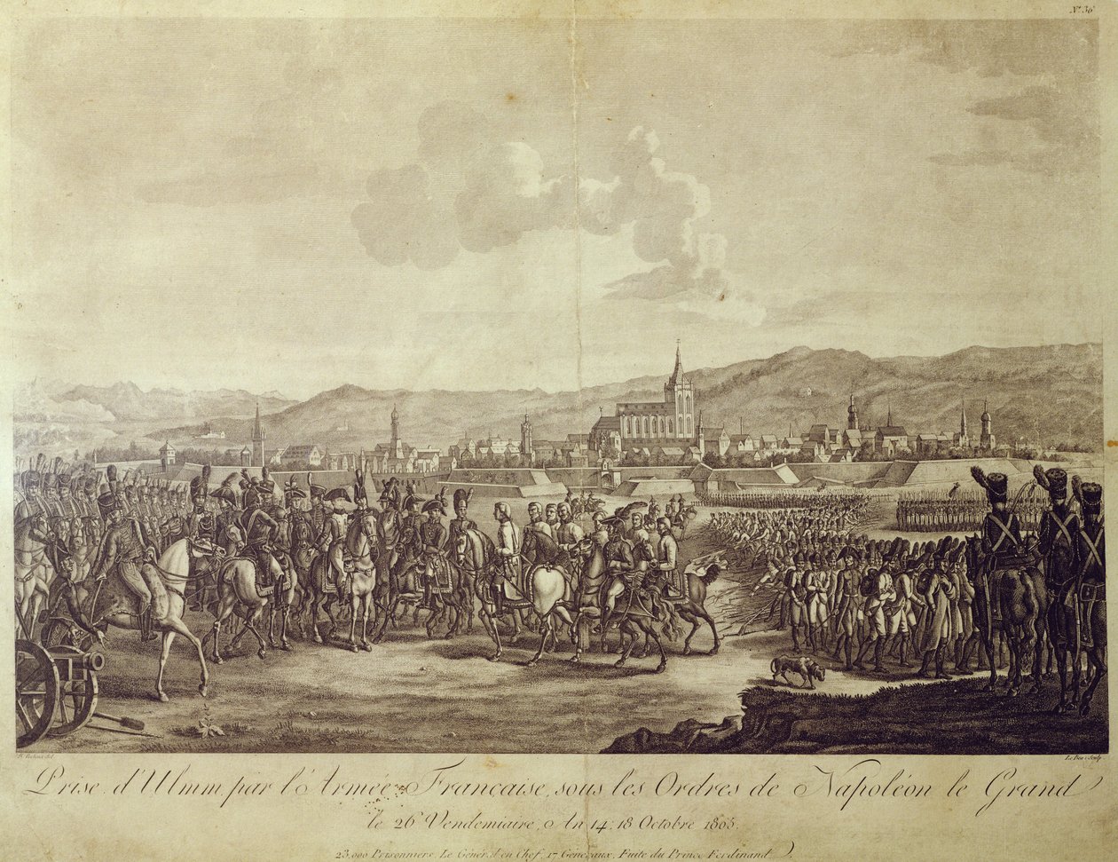 Ulmin antautuminen lokakuussa 1805 tekijältä French School