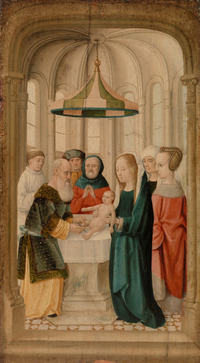 Kristuksen ympärileikkaus (tempera paneelissa) tekijältä French School