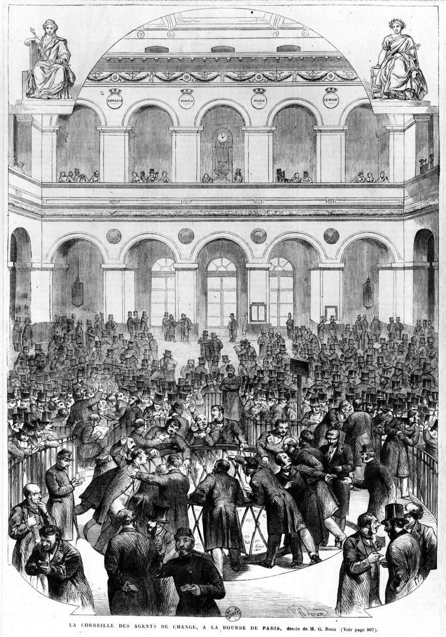 "Corbeille" Pariisin pörssissä, 1873 tekijältä French School