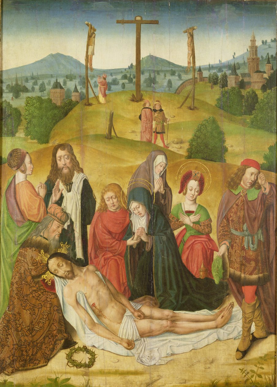 Deposition, triptyykin keskipaneeli, 1400-luvun loppu - 1500-luvun alku (katso 69684 ja 69685) tekijältä French School