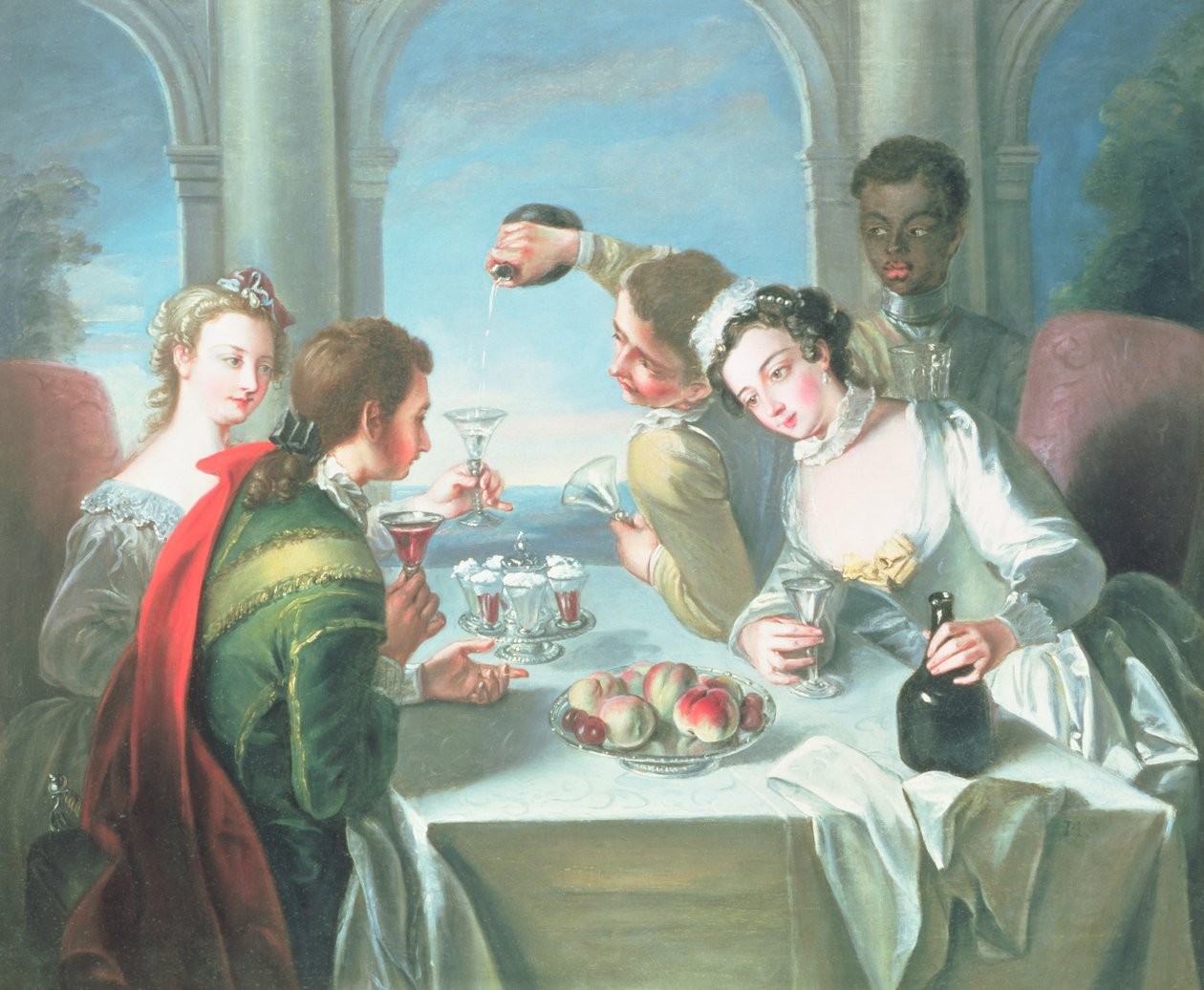 Viisi aistia: Makuaisti Philippe Mercierin (1689-1760) mukaan tekijältä French School