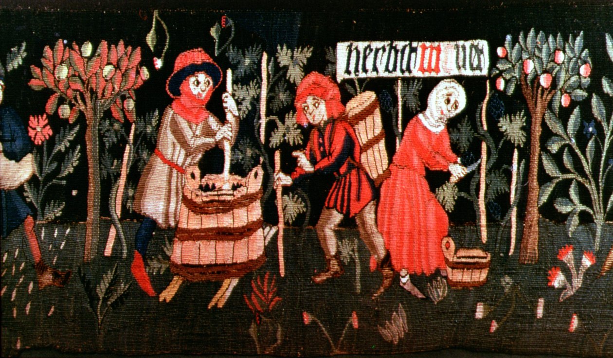 The Labors of the Months, Alsace, 1400-luvun puoliväli (villaa ja pellavaa) tekijältä French School