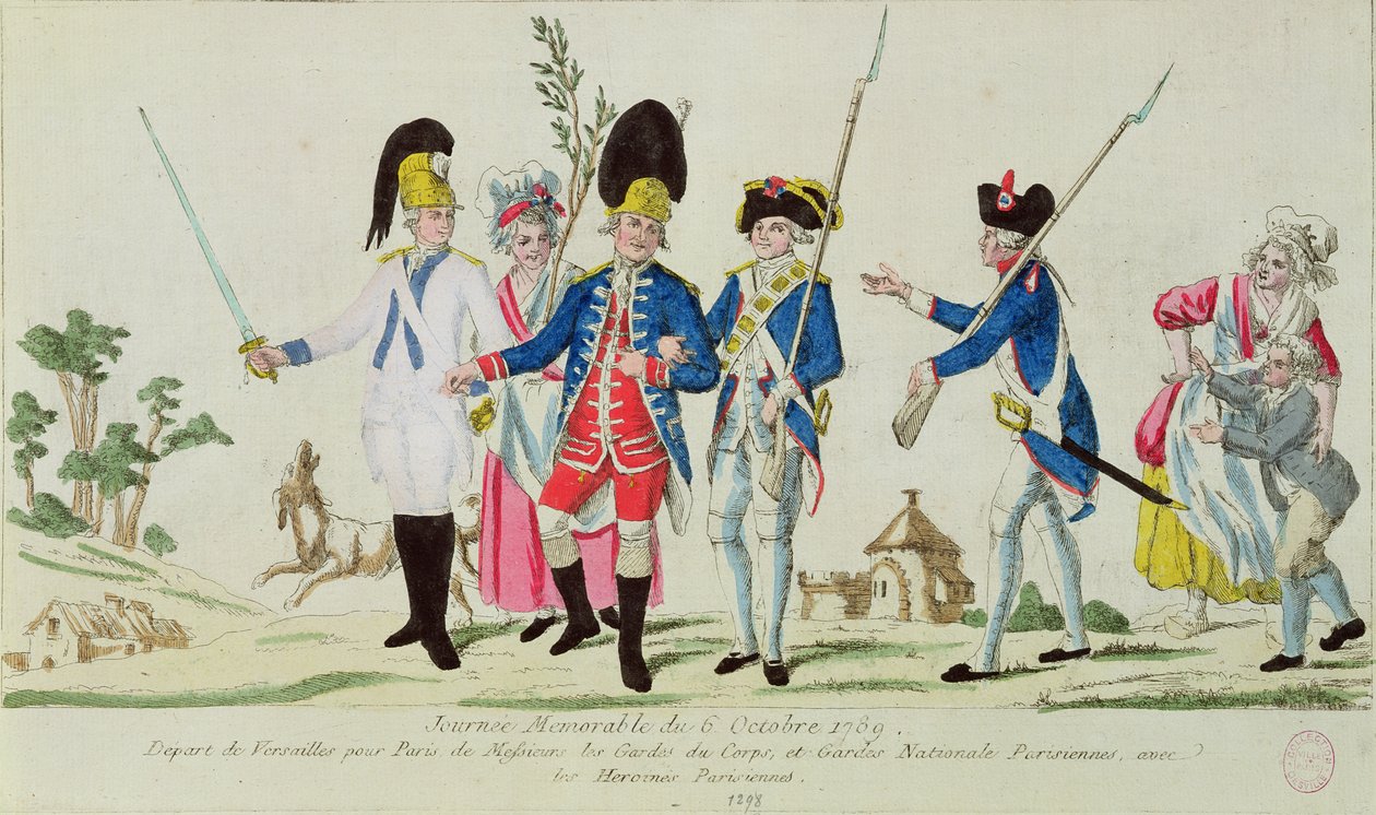 Ikimuistoinen päivä 6. lokakuuta 1789, joka lähtee Versailles