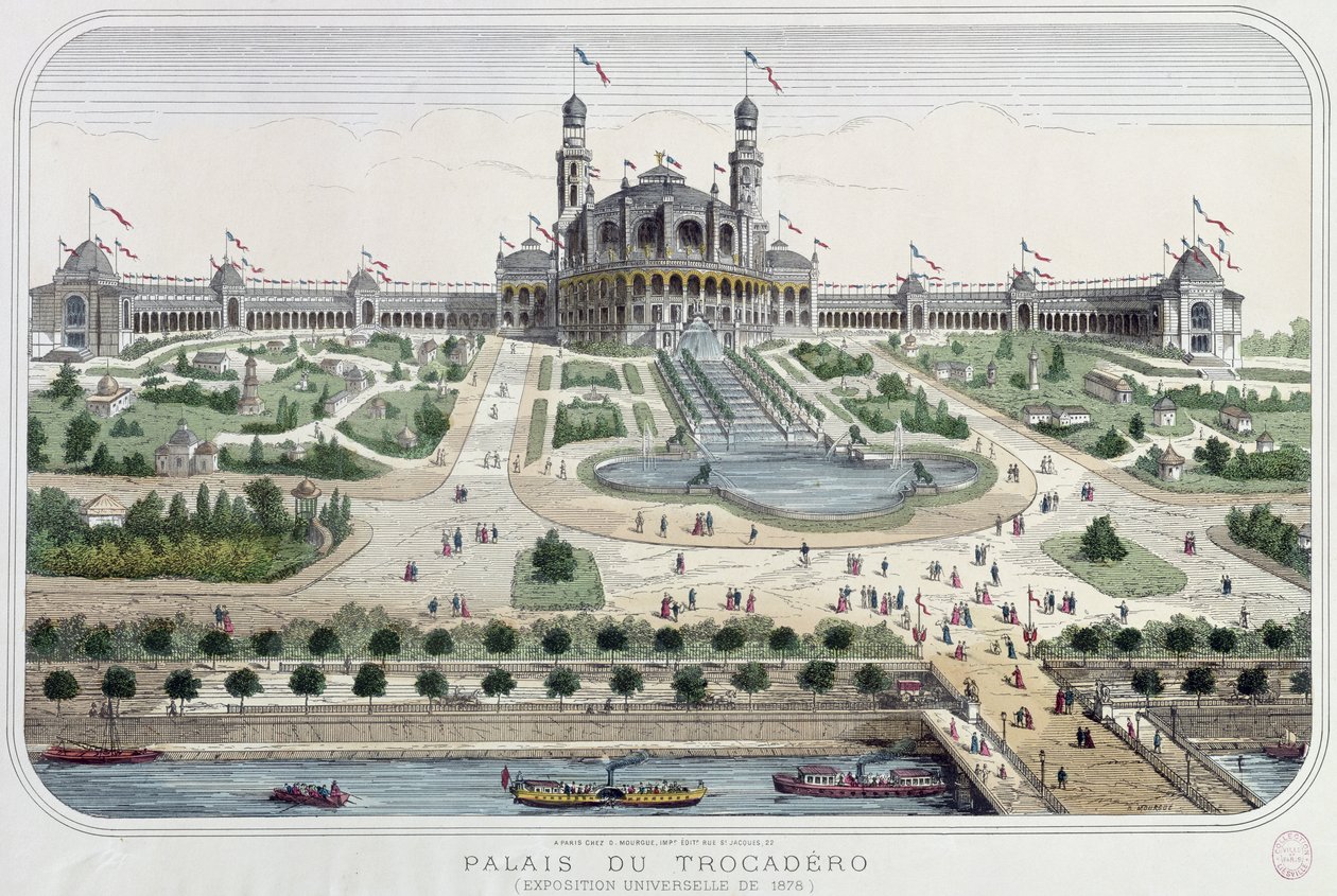 Ang Palais du Trocadero sa Exposition Universelle sa Paris noong 1878 finn tekijältä French School