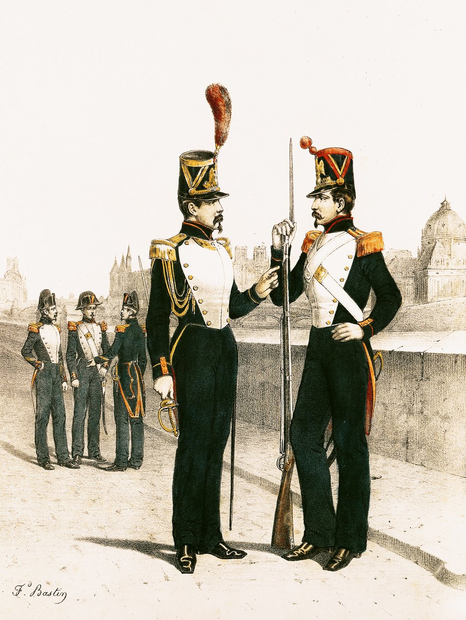 Parisian Municipale Guard, perustettiin 29. heinäkuuta 1830 tekijältä French School