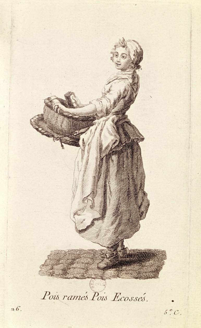 Herneenmyyjä, "Petits Metiers de Paris" tekijältä French School