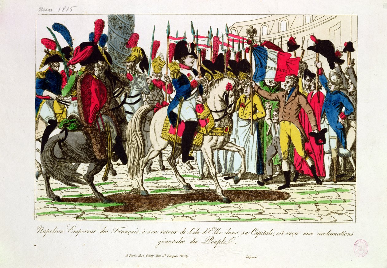 Pariisin kansa ylisti Napoleonia (1769-1821) hänen palattuaan Elbasta vuonna 1815 tekijältä French School