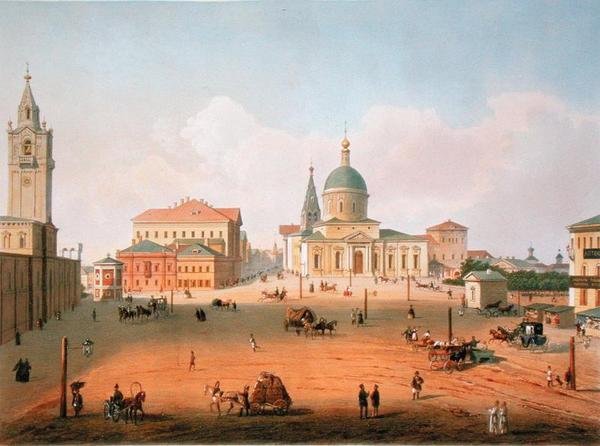 Pietarin palatsi Moskovassa, painatus Jacottet ja Bachelier, 1830 tekijältä French School