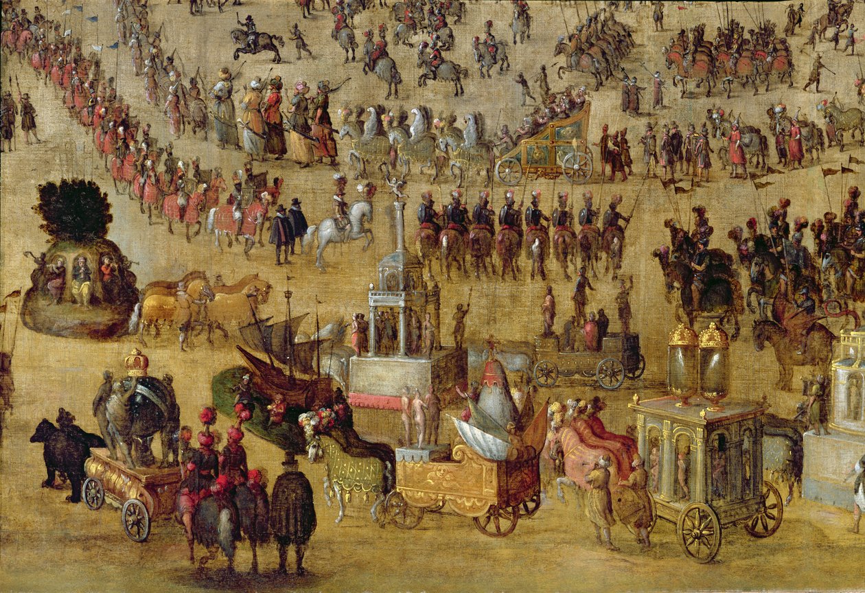 Place Royale ja Carrousel vuonna 1612 (yksityiskohta 161010) tekijältä French School