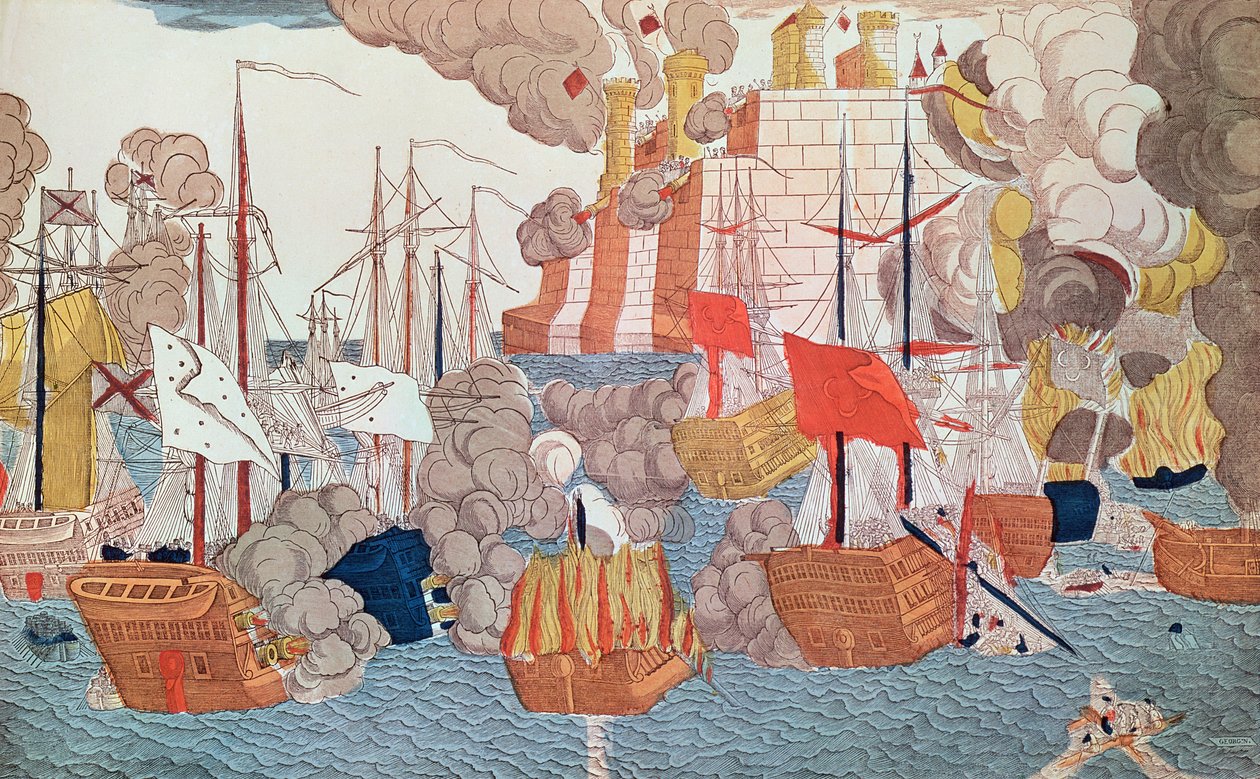 Navarinon piiritys 20. lokakuuta 1827 tekijältä French School