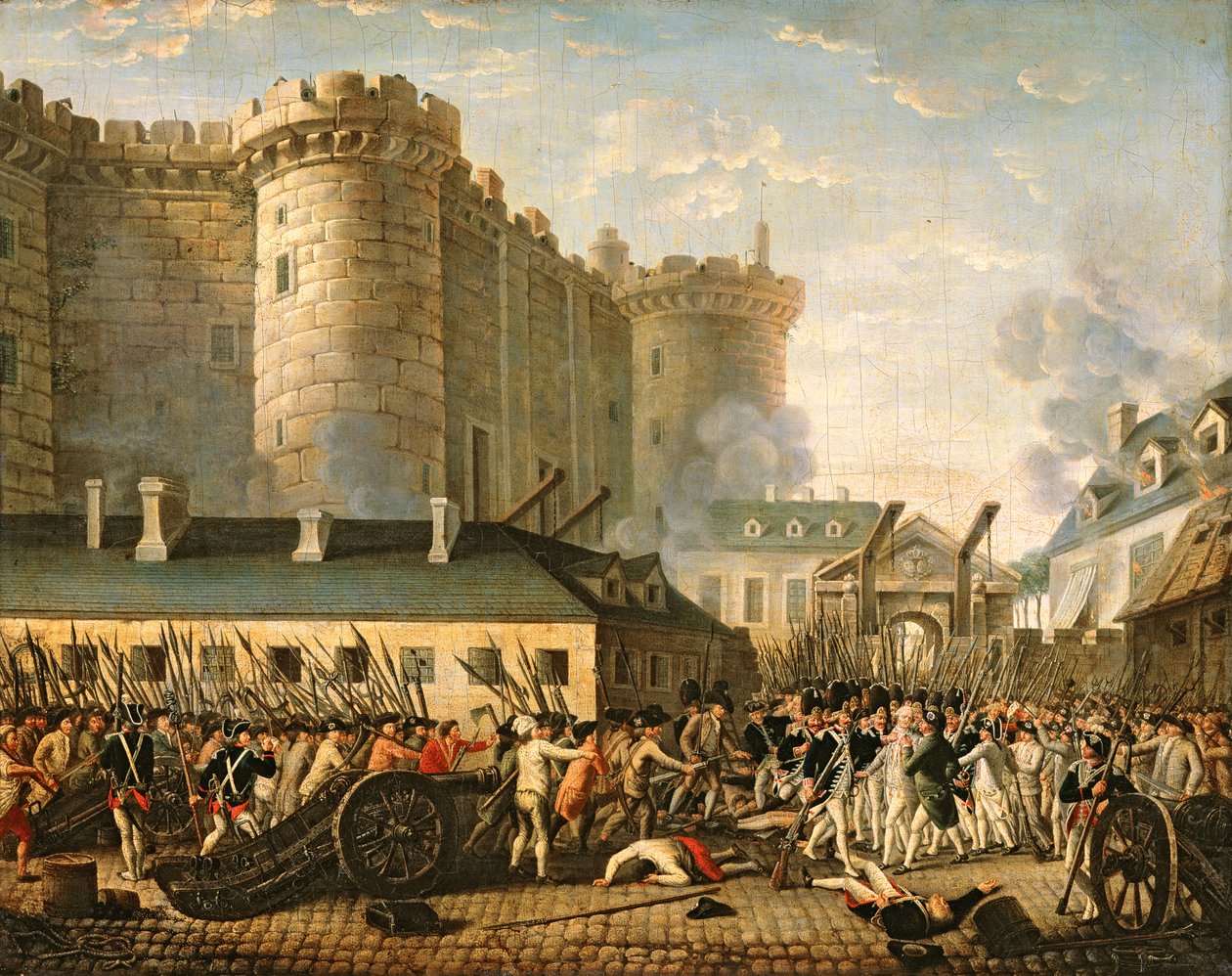 Bastillen valloitus 14. heinäkuuta 1789 tekijältä French School