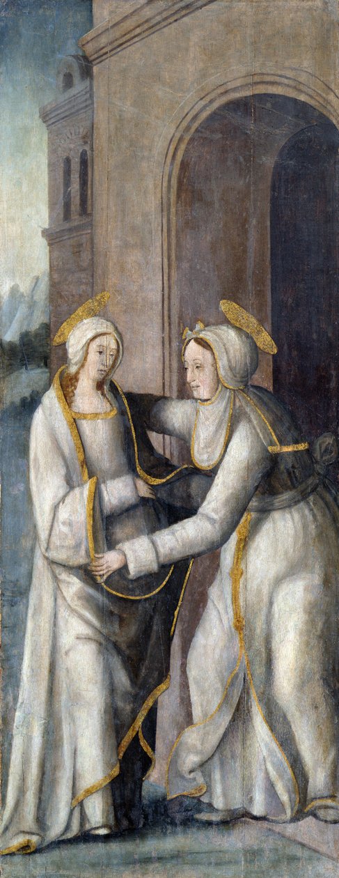 Visitation, vasen paneeli triptyykistä tekijältä French School