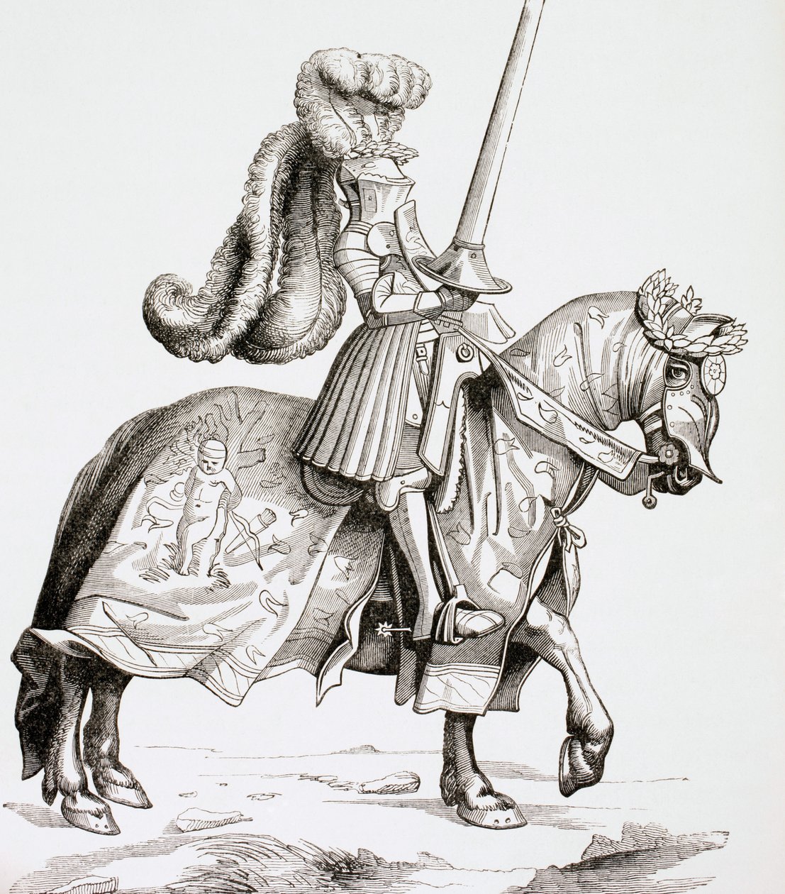 Turnauksen mestari Vita Imperatoris Maximiliani Paul Lacroixin sotilaallisesta ja uskonnollisesta elämästä keskiajalla, julkaistu Lontoossa n. 1880 tekijältä French School