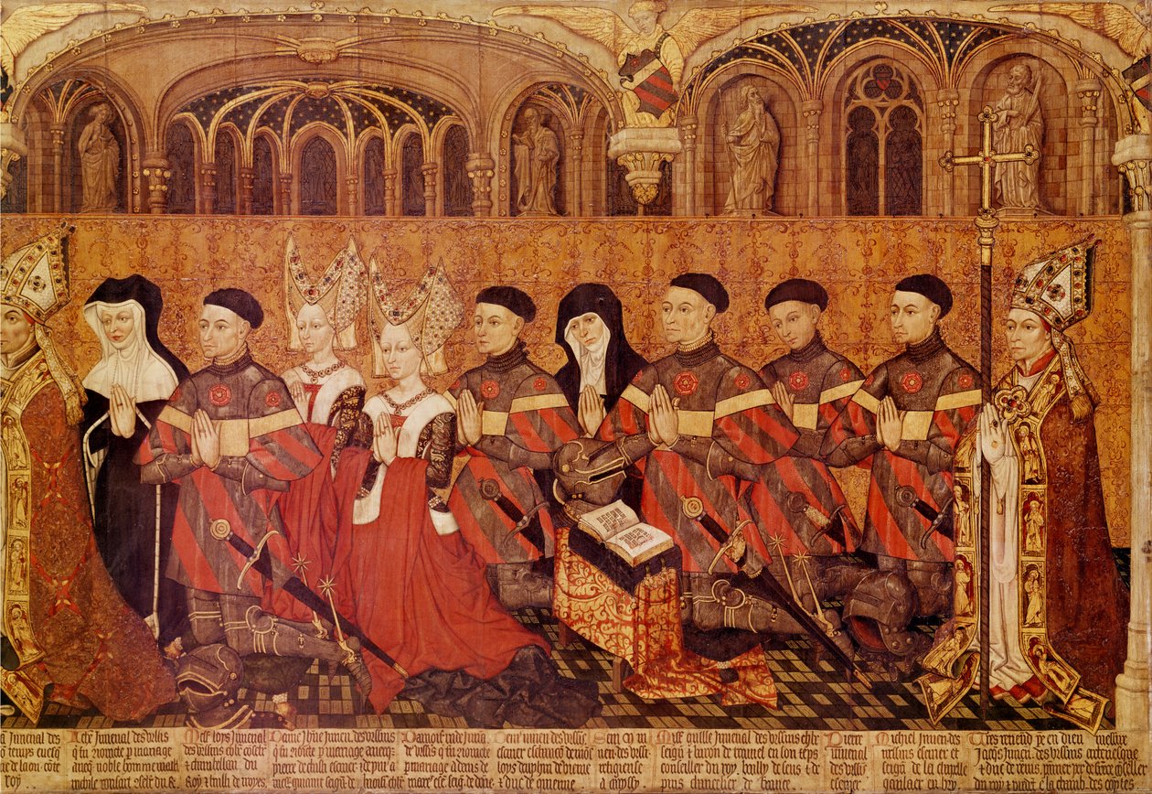 Jean I Jouvenel des Ursinsin (1360-1431) ja hänen vaimonsa Michelle de Vitryn (k. 1456) lapset 1445-49 (yksityiskohta 375725) tekijältä French School